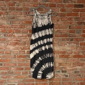 ANTHROPOLOGIE Black and gray Tie-Dye Dress